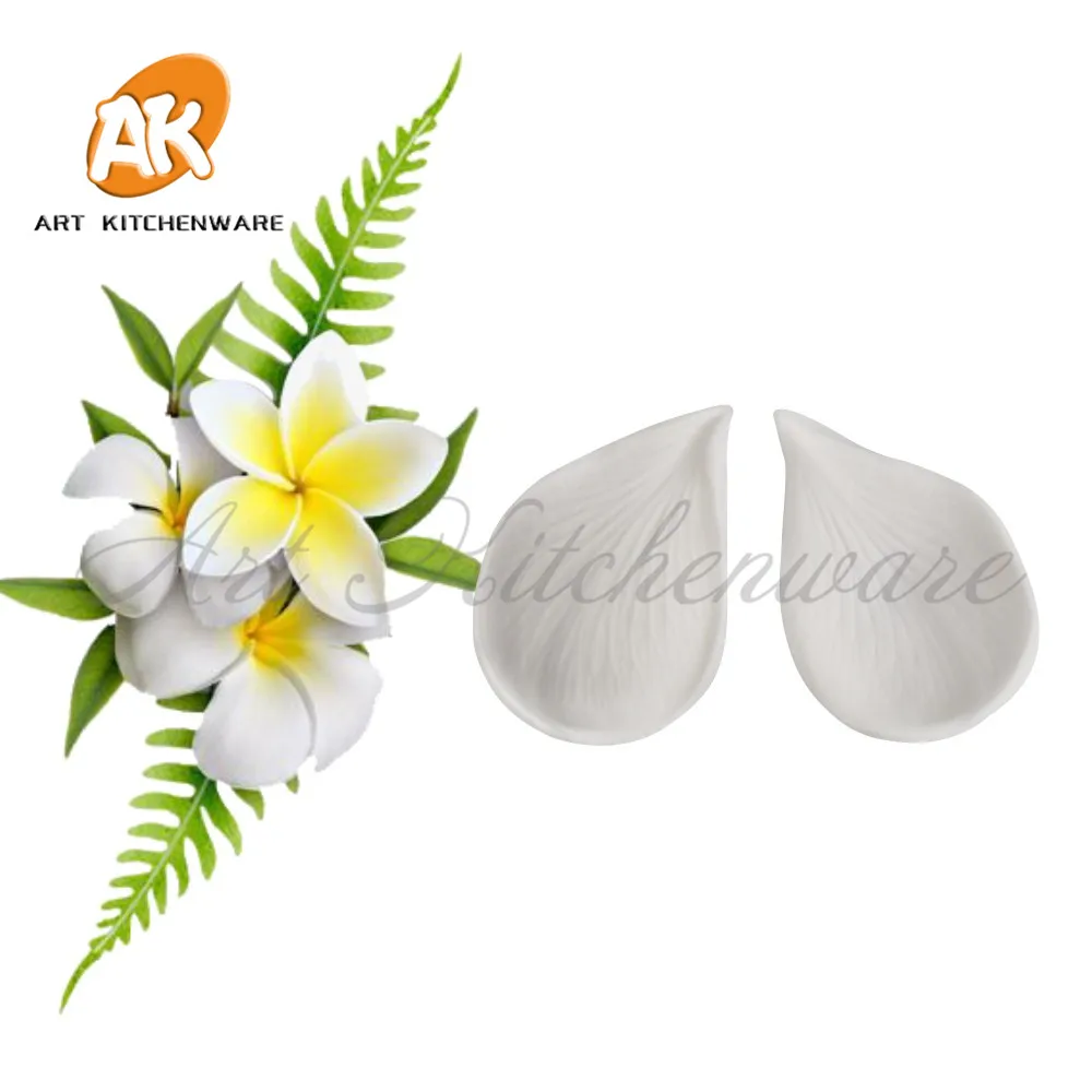 2 шт. Frangipani лепестки Veiner силиконовые формы для торта Fondant (сахарная) впечатление