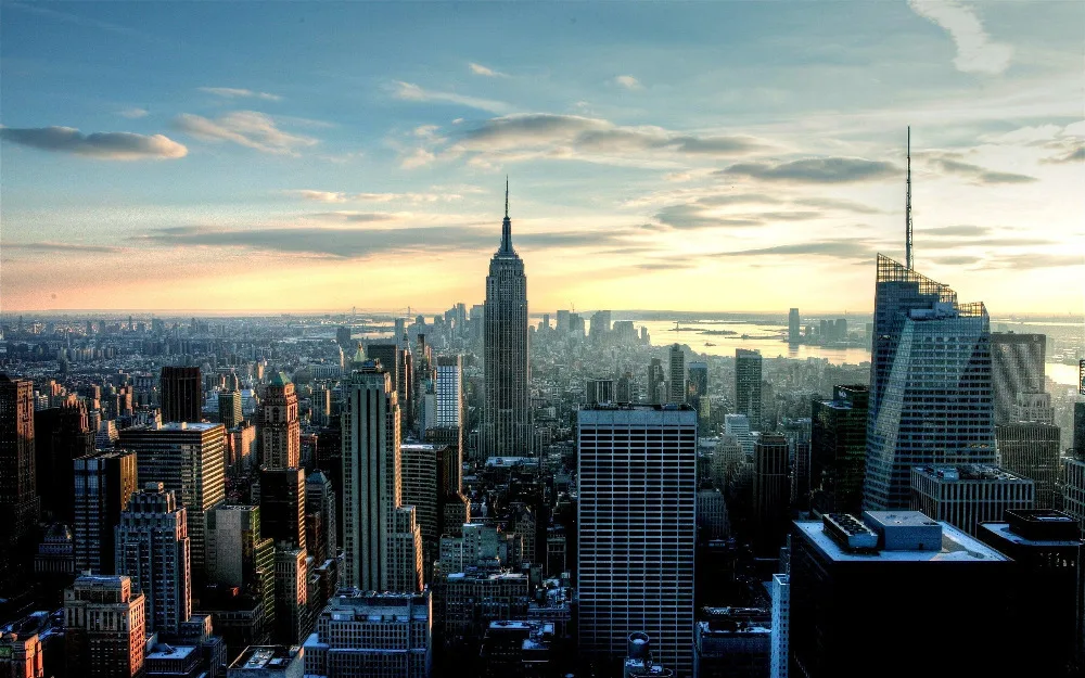 

New York City View Sky Landscape Canvas Fabric Poster Famous place Poster