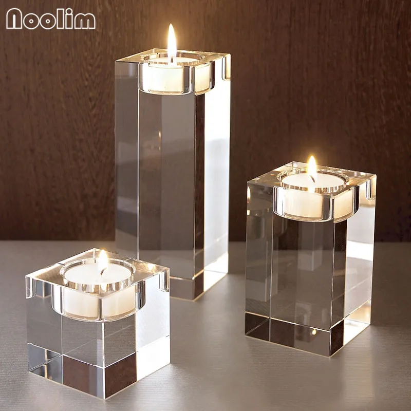 NOOLIM хрустальные подсвечники маленькие Подсвечники Tealight День Святого Валентина при свечах обеденный стол домашний декор