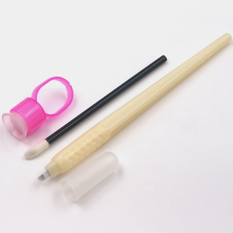 10 шт. одноразовая ручка для микроблейдинга и пигментное кольцо|microblading pen|disposable