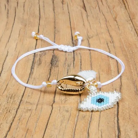 1 шт. браслет evil eye MIYUKI браслеты Турецкий Дурной глаз для женщин летние ювелирные