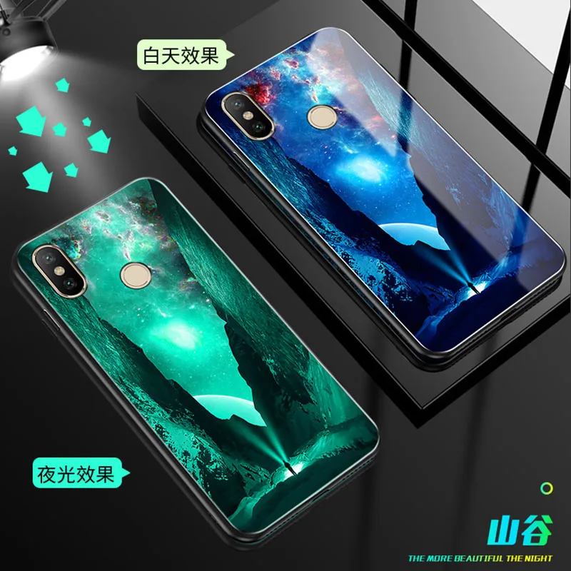 Lu mi nous стеклянный чехол для Xiaomi 8 Lite 8SE X2 X2S X 3 задняя крышка Xiao redmi 6 pro 6A note Футляр