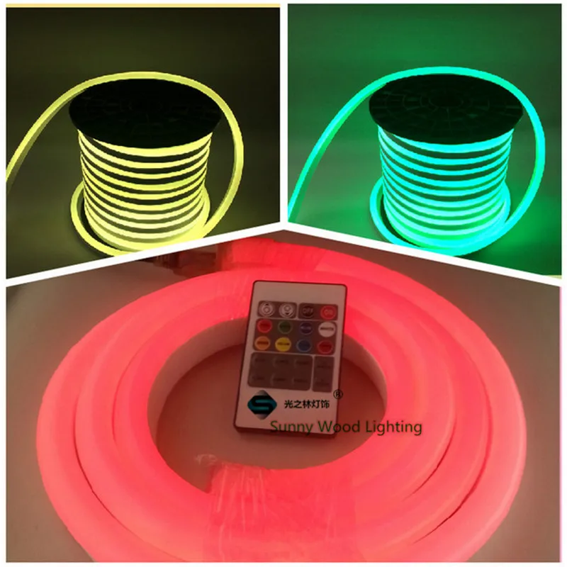 5 15 м Стандартный RGB неоновый гибкий 72 шт. 5050SMD/m Изменение цвета светодиодные