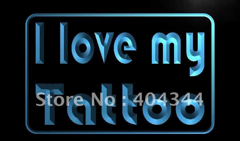 LK930 футболки с надписью I Love My татуировки Дисплей NR светодиодный неоновый