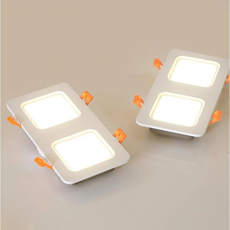 Встраиваемый Квадратный светодиодный светильник 12W18W24W потолочный с