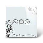 Светодиодный диммер европейского стандарта, новый дизайн, стеклянная панель, сенсорный светильник ель света, Настенные переключатели, 1 комплект, 1 способ для светильник освещения