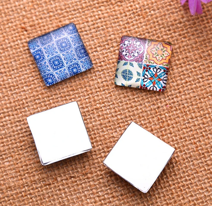 10mm/15mm/20mm/25mm Fashion Popular Bangtan Decorative Pattern Square Handmade Photo Glass Cabochons Jewelry Findings Components