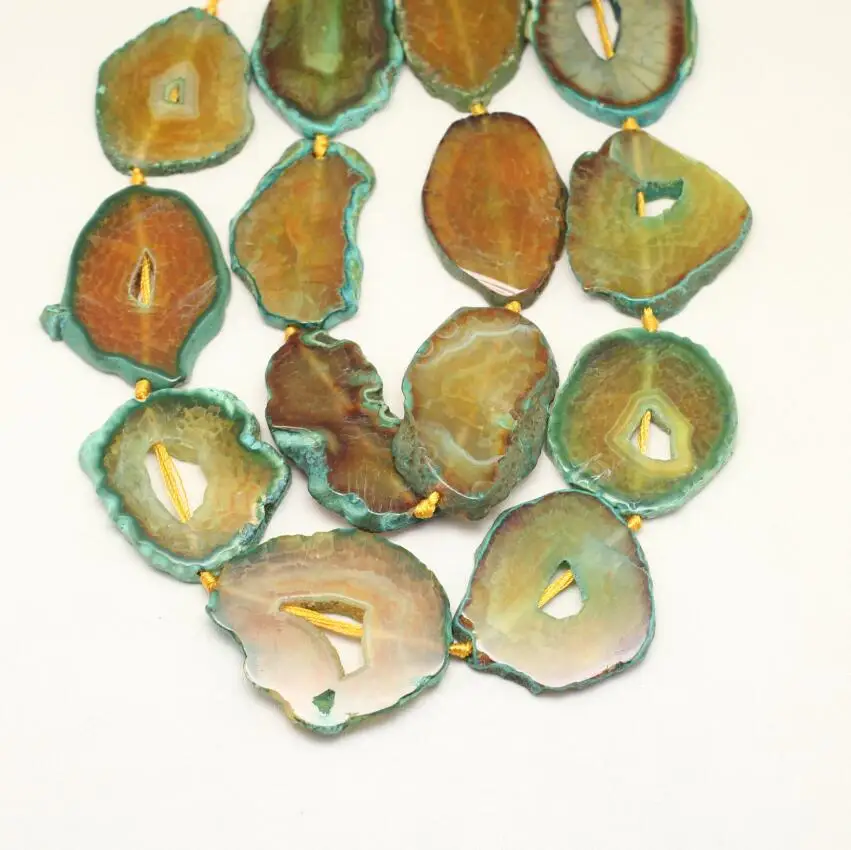 Большие размеры гладкие натуральные бусины из бусин с бусинами бусинки зеленого