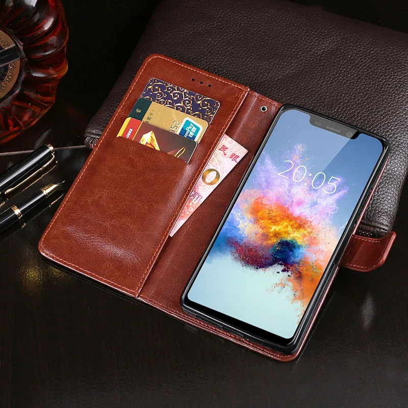 

Кожаный чехол-книжка для Blackview A30 в деловом стиле