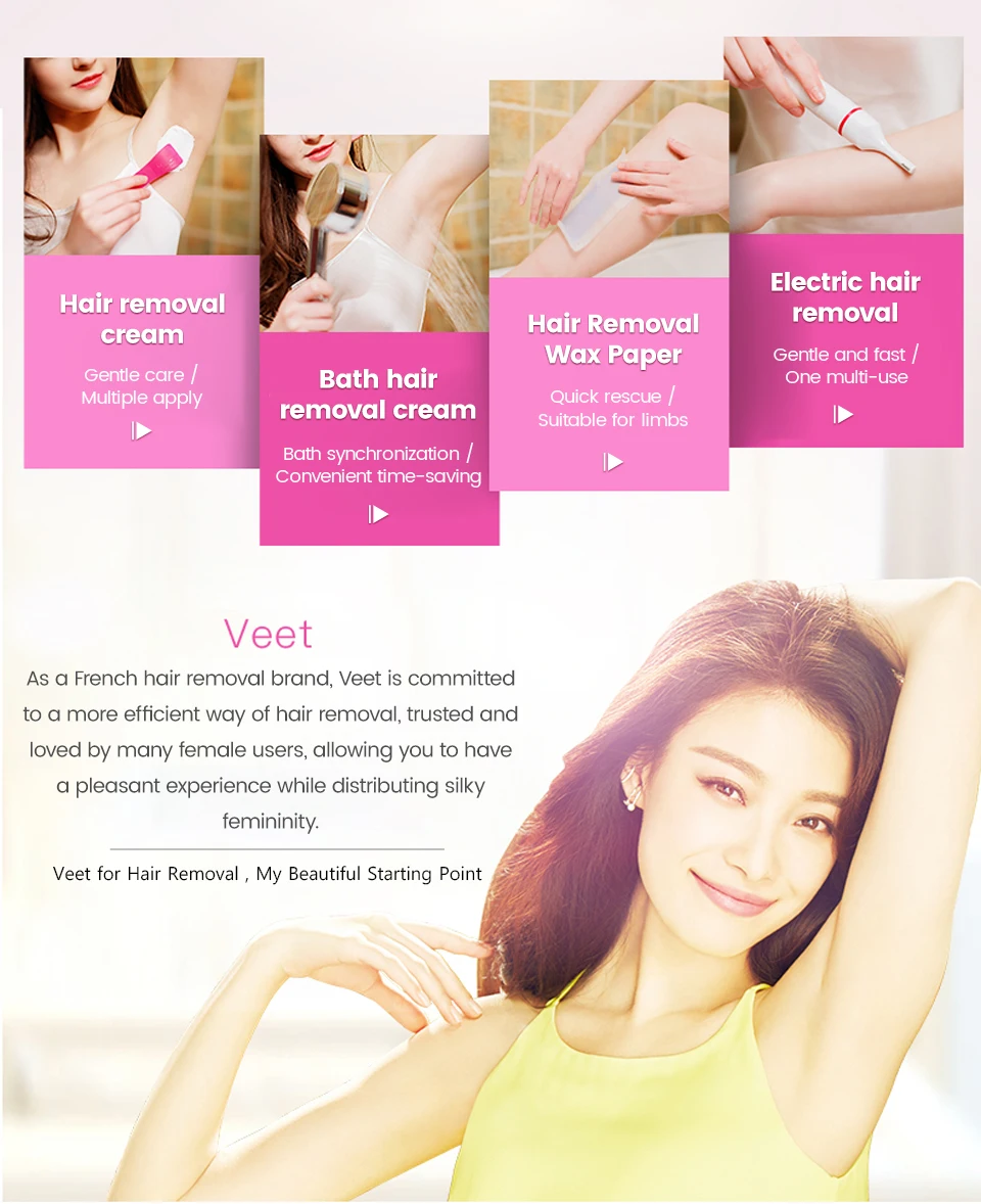 Veet эпиляция воск бумага холодные восковые полоски ягодный аромат нет необходимости нагреваться для нормальной кожи для рук и ног 6/12 штук