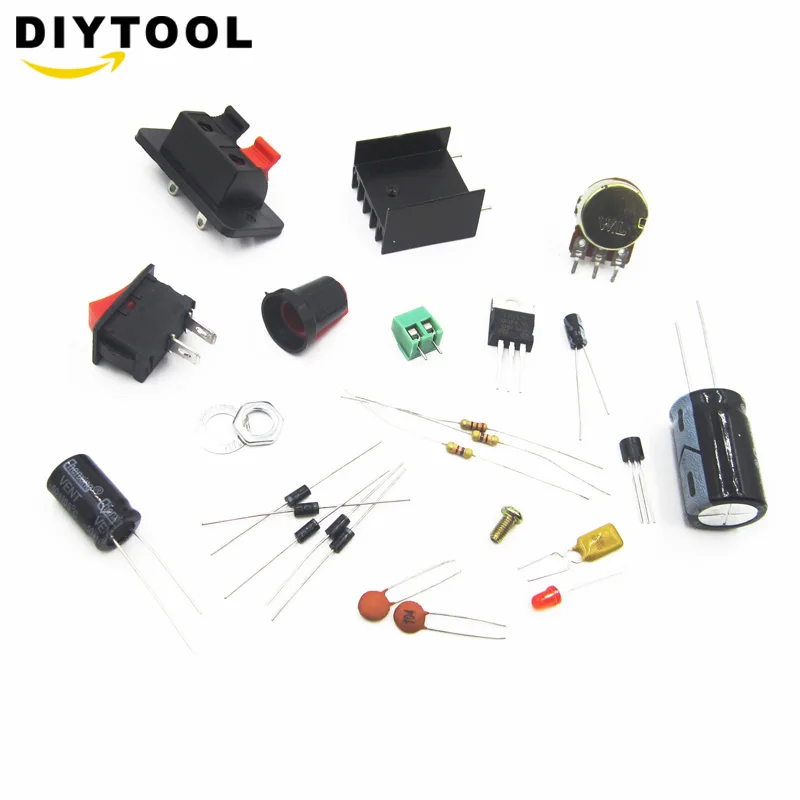 LM317 DC 5 V-35 V DIY Kit понижающий Питание модуль переменного тока/постоянного тока Регулируемый Напряжение регулятор с переключателем ВКЛ/ВЫКЛ