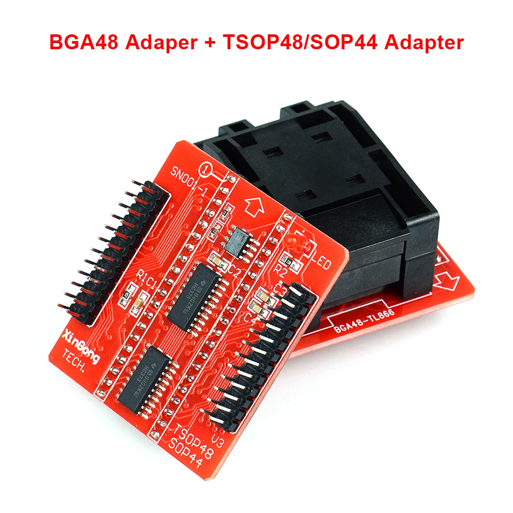 2019 новейший адаптер/адаптер BGA48 ZIF с адаптером TSOP48/SOP44 поддержка NAND flash только для