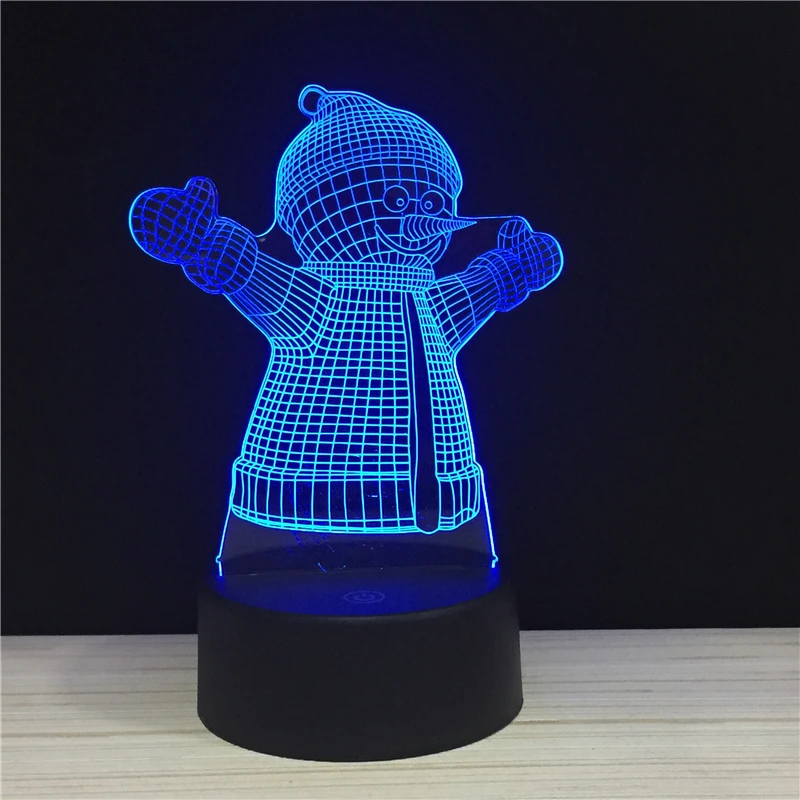GiC LED 3D милый мультяшный снеговик рождественские подарки для детей акриловая
