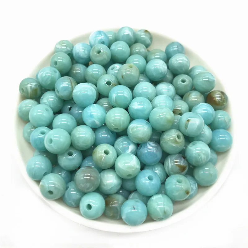 

6/8/10mm Acrylic Round Beads For Jewelry Makeing DIY Bracelet Necklace #01