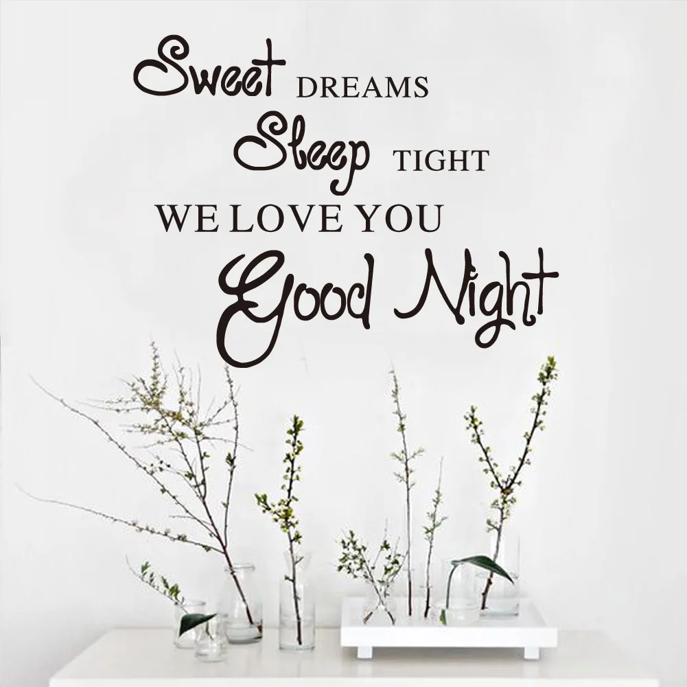 Sweet Dreams спокойной ночи Романтический Спальня наклейки гостиная отличительные