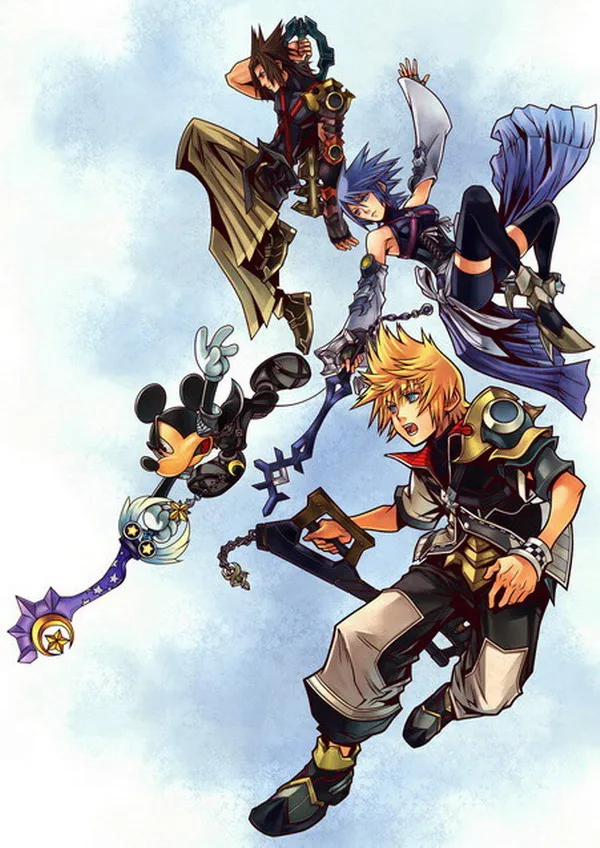 

Однослойное одеяло Kingdom Hearts с аниме персонажами 150*200 см #39519