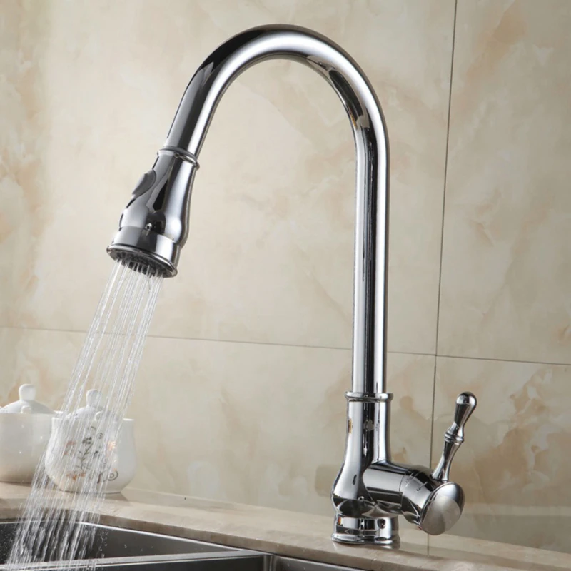 FLG Kitchen Faucet Deck Mounted Single Hole With 3 Cover Plate Oil Rubbed Black Mixer Pull Out Tap 155-33N | Обустройство дома
