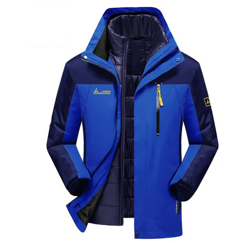 Men Blue Ледяная зимняя одежда для рыбалки для мужчин и женщин, водонепроницаемая куртка, костюм для рыбалки, ветрозащитный Теплый жилет, спортивные дышащие рубашки для улицы - Цвет: Men Blue