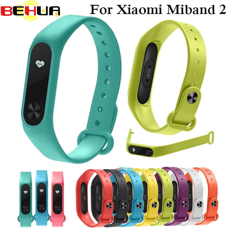 Ремешок для браслета Xiaomi Mi Band 2 цветной сменный силиконовый смарт-браслет