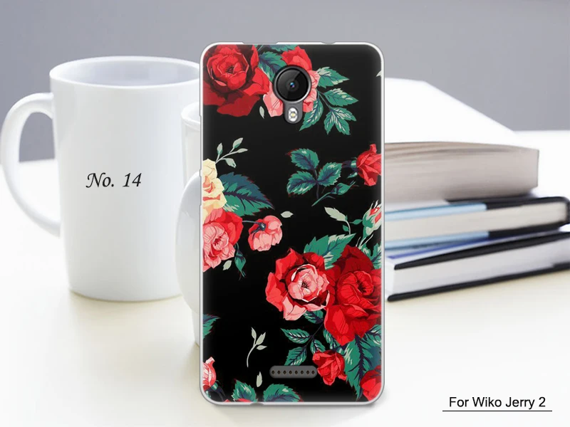 JURCHEN чехол для телефона с мультяшным принтом для Funda Wiko Jerry 2 Чехол, Мягкая силиконовая задняя крышка из ТПУ для Wiko Jerry 2 Jerry2 II чехол-накладка