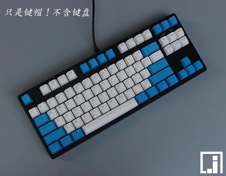 61 PBT keycap для механической клавиатуры с подсветкой, синий, серый, красный, светодиодный, светящийся, полупрозрачный, keycap cherry mx 87 104 poker