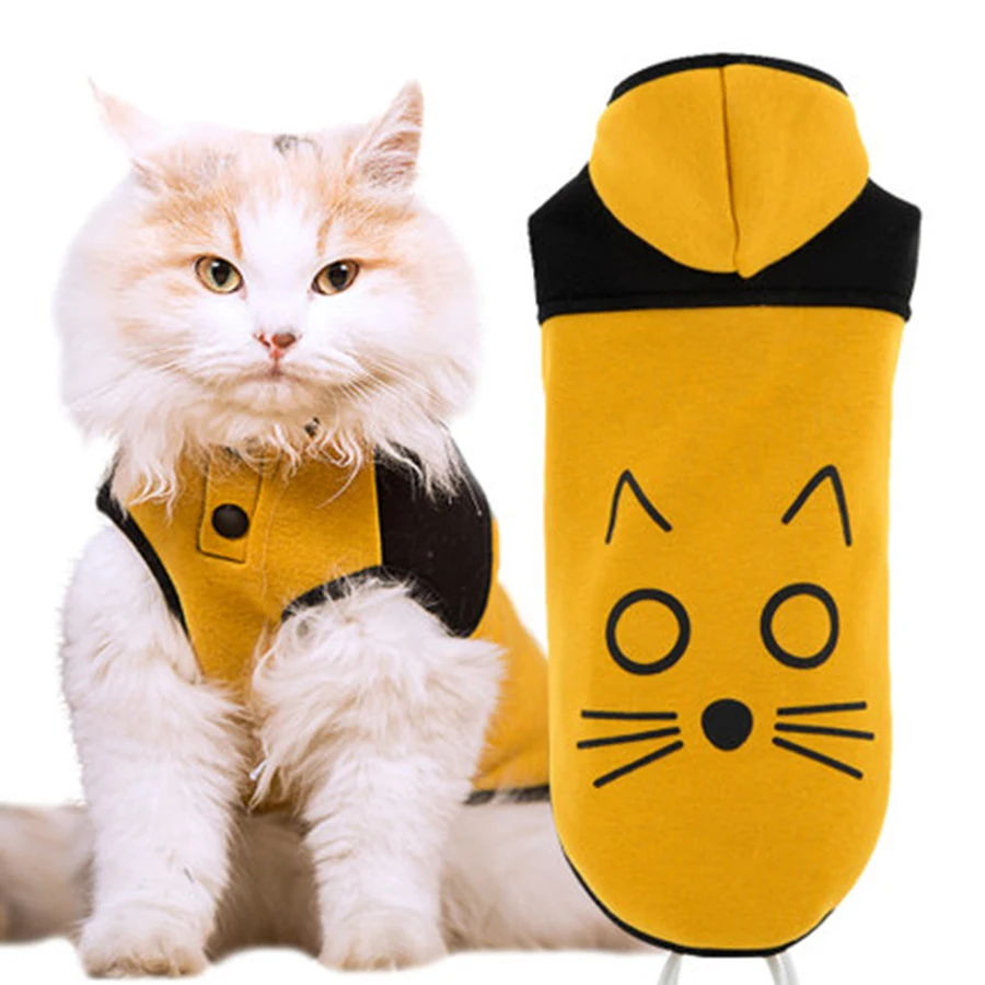Зимняя теплая одежда рубашка с рисунком кота осенние куртки капюшоном Chaleco Gato