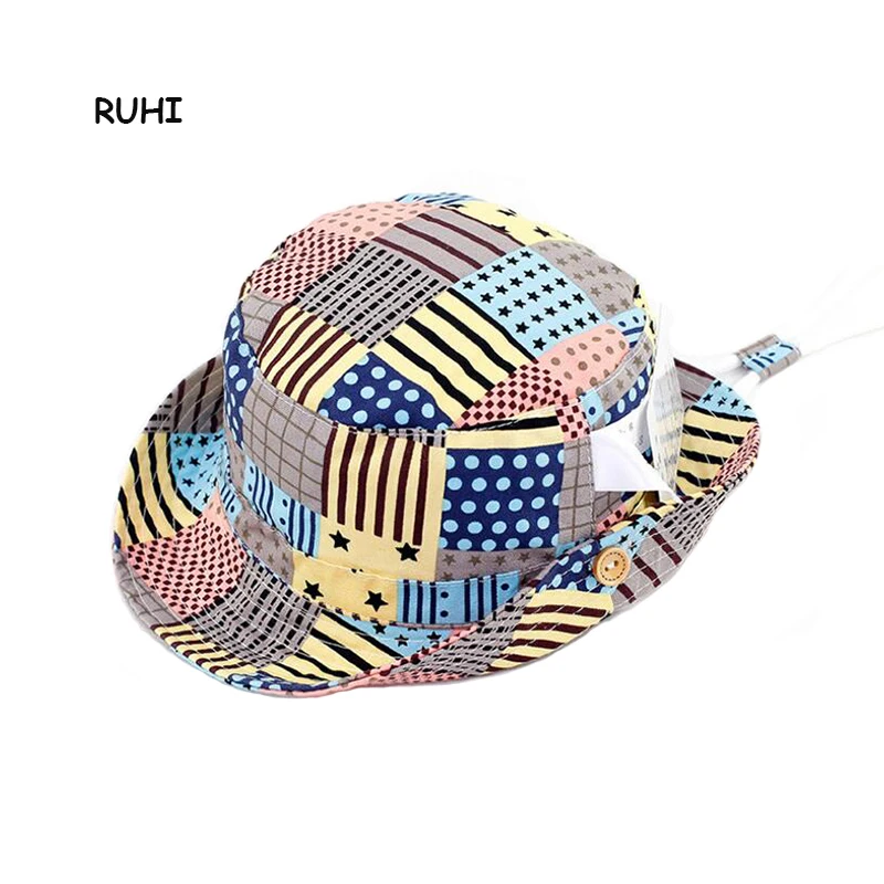 Baby Summer Hat Children Star Stripe Spell Sun Topee Panama Caps Boy Girl Fisherman Hats Kids Boys Cotton Cap BMZ79 | Детская одежда и