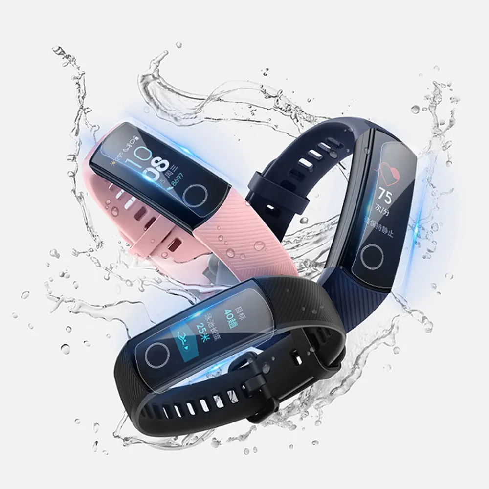 Смарт-часы умные часы Smartband mi band 1/3/5 шт. полный охват гидрогель прозрачный Экран Защитная пленка для huawei Honor 4
