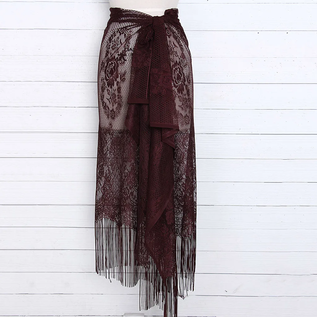 Женский купальник Пляжная Солнцезащитная блузка бикини пляжная шаль юбка с