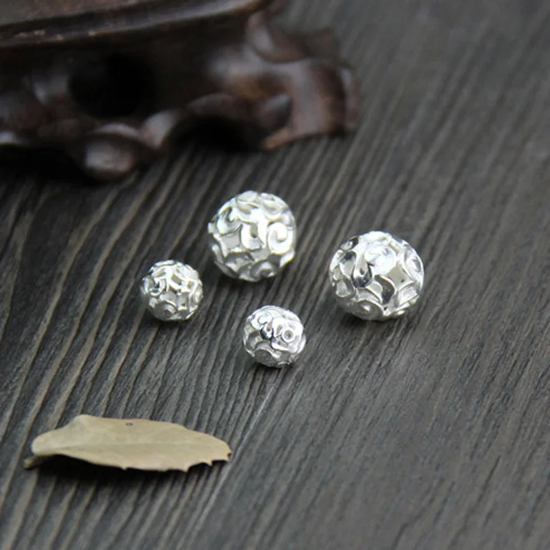 Ажурные резные бусины из стерлингового серебра 925 пробы с облаком для