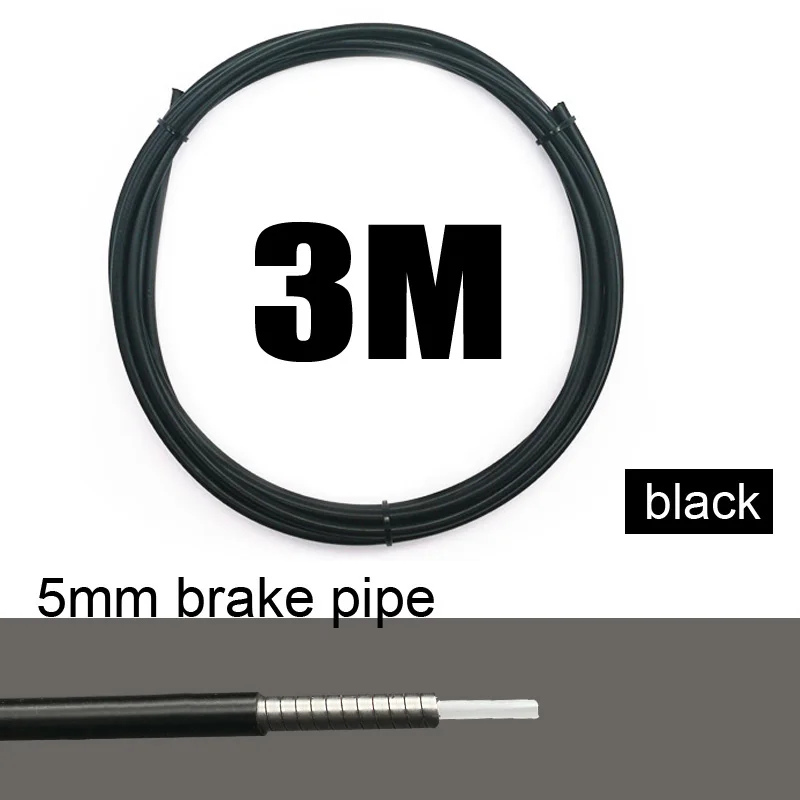 3M brake line black Велосипедный тормозной кабель, велосипедный кабель переключения передач, велосипедная трубка тормозной магистрали, провод 5 мм, велосипедная скоростная линия, трубка 4 мм - Цвет: 3M brake line black