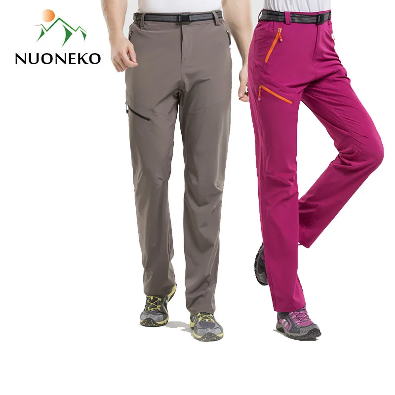 NUONEKO Nylon Ultra-Thin Stretch Hiking Pants Men Women's Quick Dry Outdoor Sport Camping Trekking Climbing Trousers PN36 | Спорт и