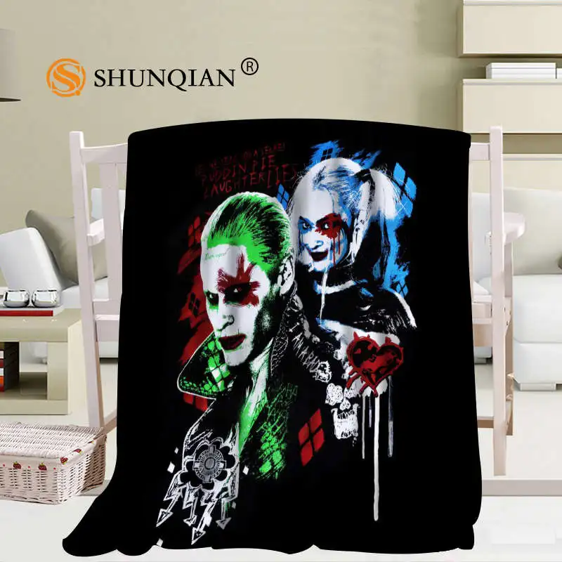 Blanket Изготовленное на заказ одеяло Манта Харли Куинн диван/кровать/Самолет путешествия постельные пледы набор 56x80 дюймов 50X60 дюймов 40X50 дюймов - Цвет: Blanket
