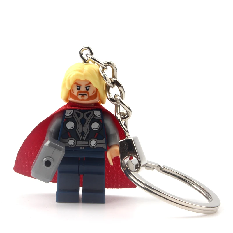 Одиночная Marvel DC классический супер герой фильм фигурка брелок Капитан Америка Бэтмен человек паук Строительные блоки Халк - Цвет: Зеленый