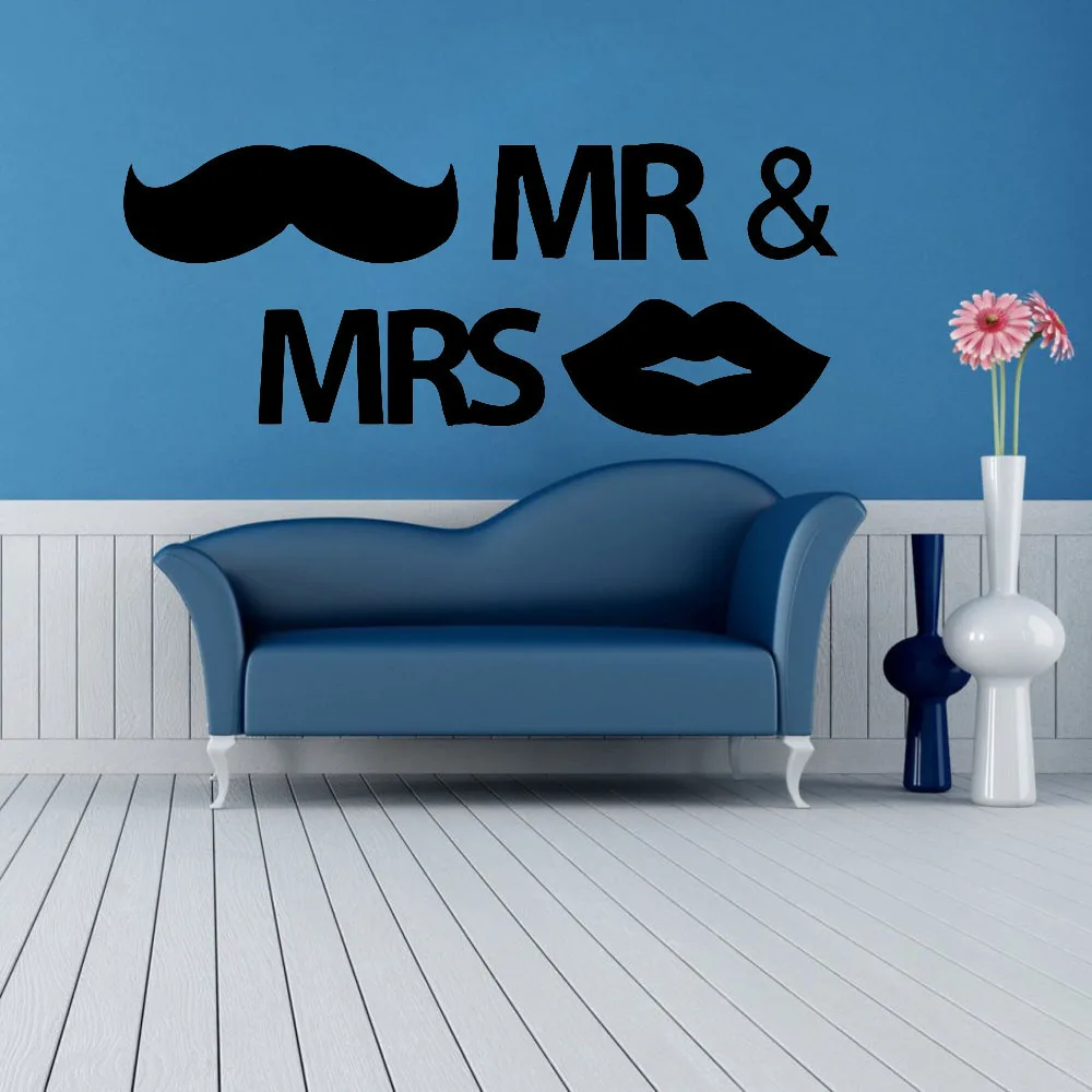 Романтические настенные наклейки цитаты Mir Mrs художественные для спальни