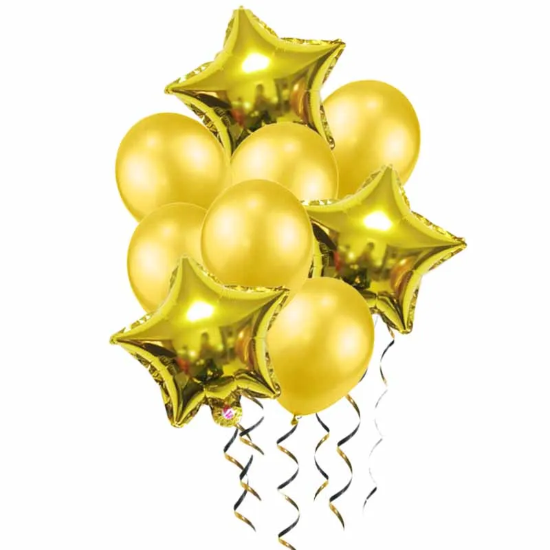 baloon gold Синие шары воздушные шары Deco день рождения конфетти Baloon Star Baloon День Рождения украшения Детские шары для свадебного украшения XN - Цвет: baloon gold