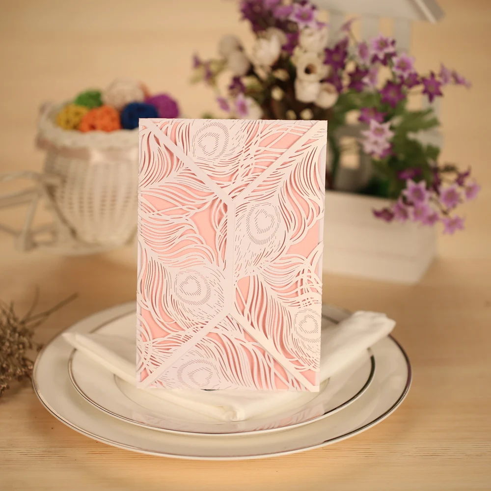 Перламутровая бумага Свадебная 10 шт. романтические Пригласительные открытки +