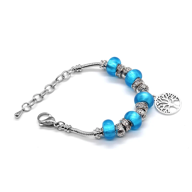 Женский браслет с бусинами SANYU стильный Пандора серебряной глазурью BR-1593 2019 |