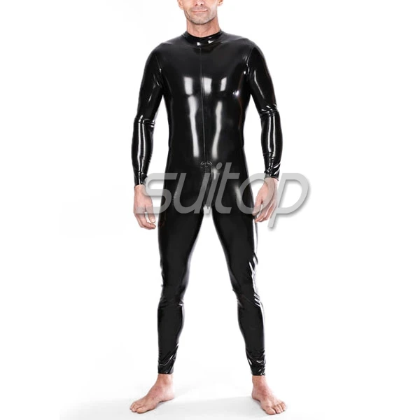 

Suitop Super Value Latex rubber Classical catsuit with 3 ways back zip through crotch in stock items fast shipping