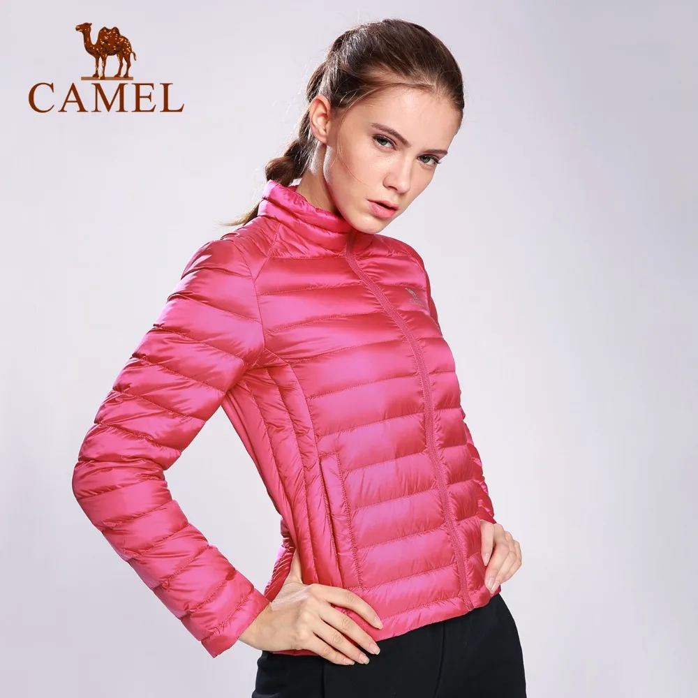 Мужской пуховик на белом утином пуху CAMEL Сверхлегкий Повседневный теплая зимняя