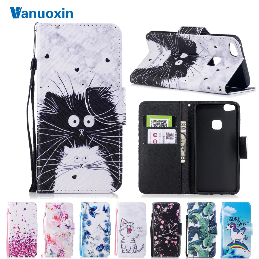 Кожаный чехол Vanuoxin для Fundas huawei P10 Lite, чехол для Coque huawei P10/P10 plus, чехол, флип-кошелек, чехол для телефона