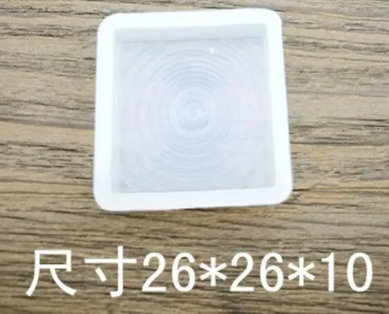 square Силиконовая форма с водяными волнами, круглые подвески из смолы, ювелирный инструмент, ювелирные изделия из эпоксидной смолы, квадратные подвески, изготовление кабошонов ручной работы - Цвет: square