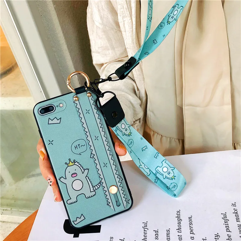 Тиснение браслет веревочный чехол мягкий для телефона s iPhone 11 pro 6 7 8 Plus X XR XS Max