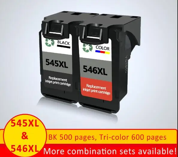 XiangYu PG-545XL PG 545 PG545 CL546 PG545XL PG-545 CL-546 чернильные картриджи для Canon MX495 MG2450 NS28 MG2550 MG2555 MG2400 IP2850 - Цвет: BK Tri color 2PCS