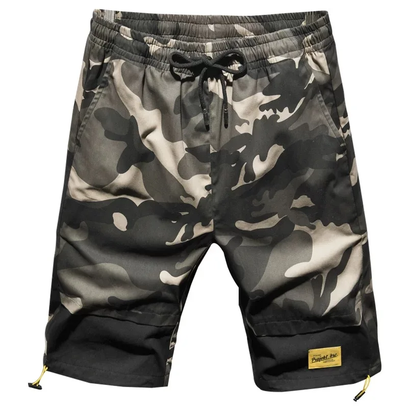 Шорты мужские свободного покроя хлопок 5 штанов камуфляжные тонкие для спорта и