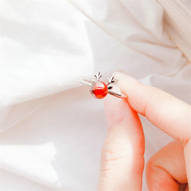 Гранат камни женские Уникальные регулируемые Открытое кольцо для пальца 925