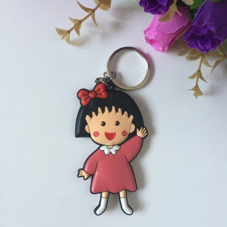 see chart Chibi Maruko-чан», пижамы, брелок для ключей, лидер продаж силикагель кулон, логотипы марок машин, брелок для ключей, автомобильные аксессуары, брелок для автомобиля цепи cosaner - Цвет: see chart