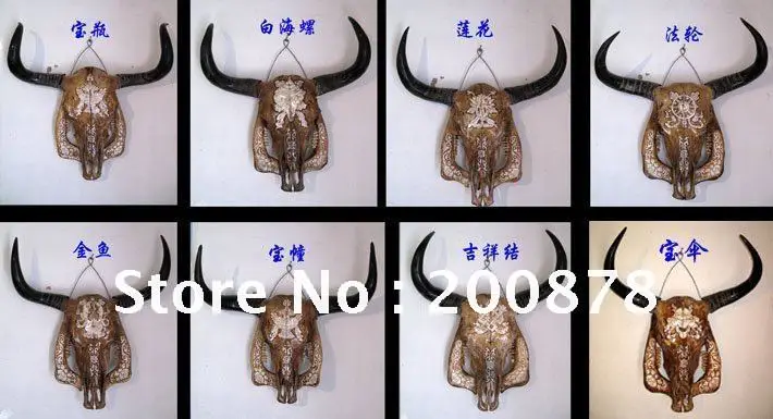 HDC0783 тибетская вешалка с черепом яка рогом быка декоративное искусство для бара