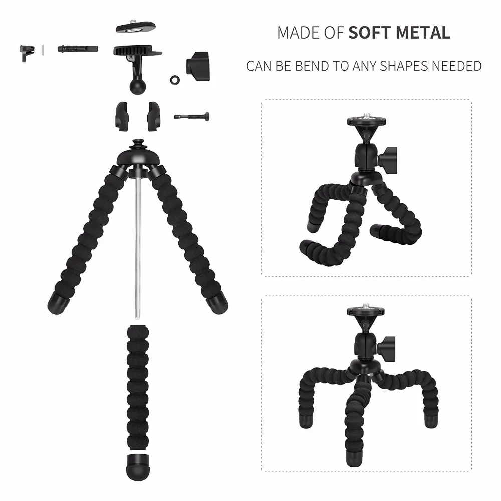 Легкий мини-штатив Duszake для телефона Трипод камеры Gorillapod смартфона Гибкий