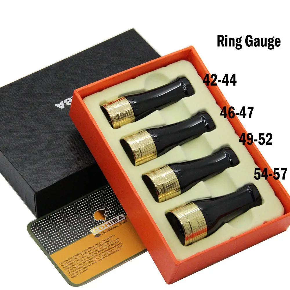 COHIBA Golss Gold Pure Медный пластик сигарная Труба Держатель сопла 4 размера (42-57 кольцо